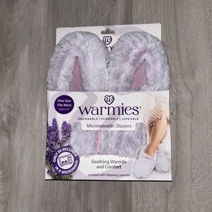 NWT WARMIES Microwavable Slippers - Lavender